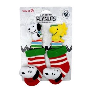 Peanuts nwt Snoopy and Woodstock Holiday Wrist and Foot Rattle Set - 4pc